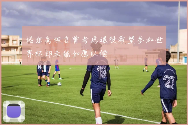诺尔高坦言曾考虑退役希望参加世界杯却未能如愿以偿
